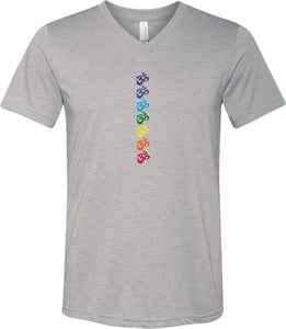 Chakra OMS Lightweight Triblend V-neck Yoga Tee