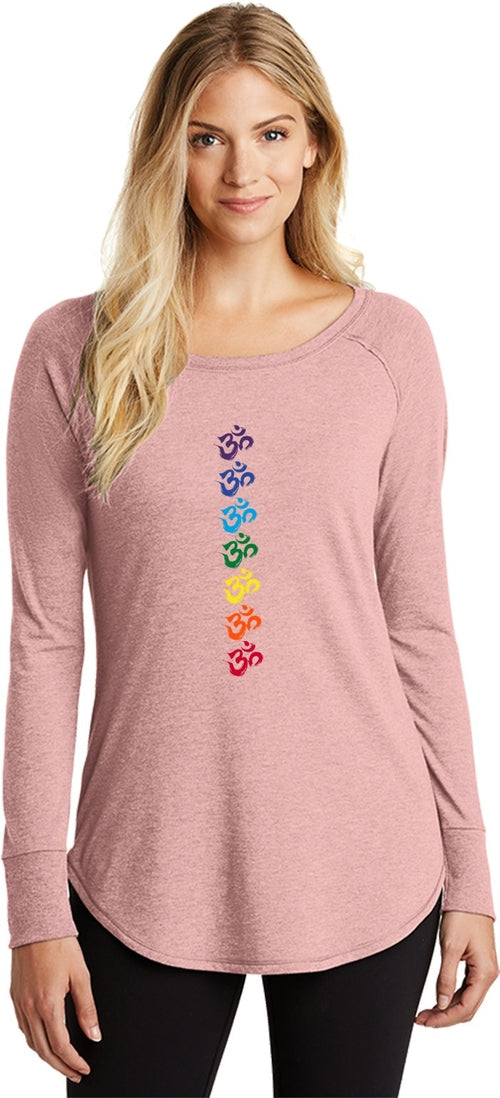 Chakra OMS Triblend Long Sleeve Tunic Yoga Shirt