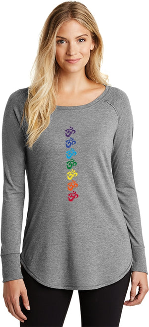 Chakra OMS Triblend Long Sleeve Tunic Yoga Shirt