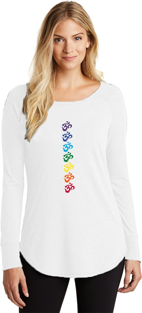 Chakra OMS Triblend Long Sleeve Tunic Yoga Shirt