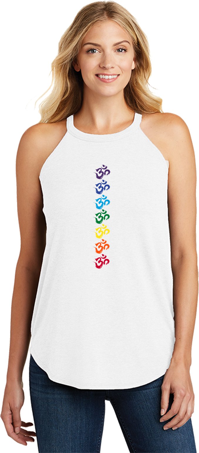 Chakra OMS Triblend Yoga Rocker Tank Top