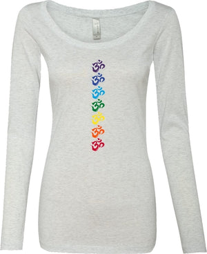 Chakra OMS Triblend Long Sleeve Yoga Tee Shirt