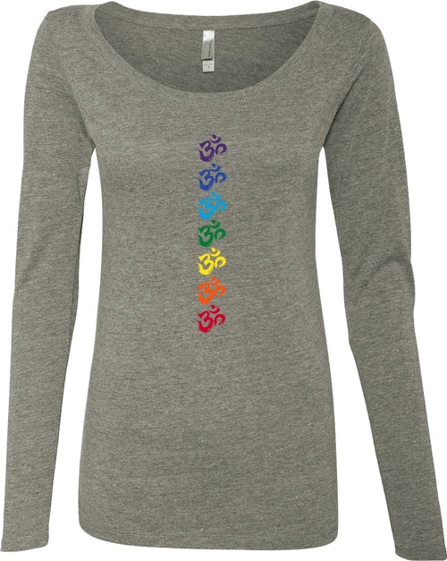 Chakra OMS Triblend Long Sleeve Yoga Tee Shirt