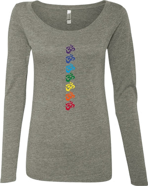 Chakra OMS Triblend Long Sleeve Yoga Tee Shirt