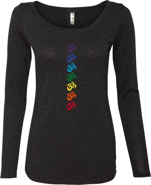 Chakra OMS Triblend Long Sleeve Yoga Tee Shirt