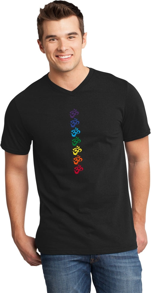 Chakra OMS Important V-neck Yoga Tee Shirt