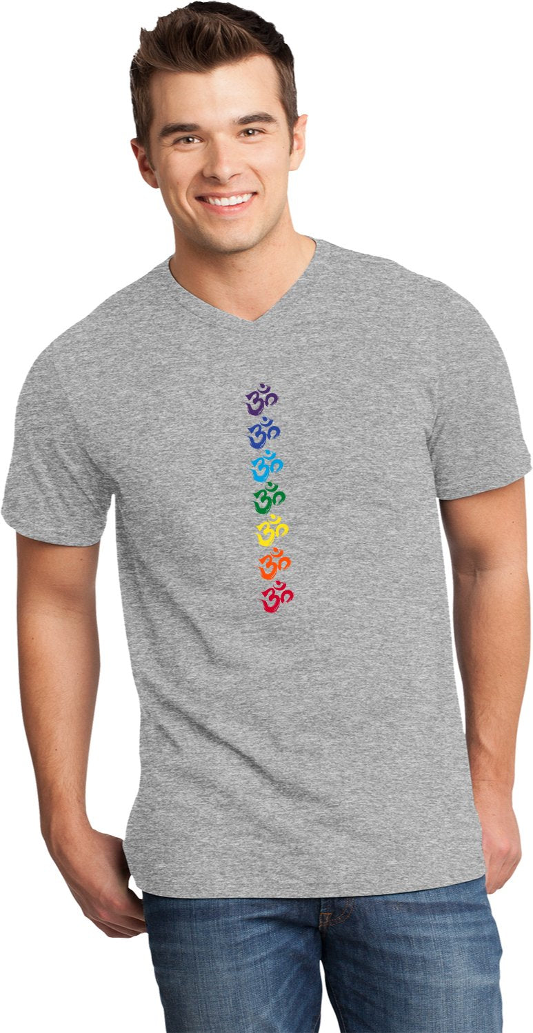 Chakra OMS Important V-neck Yoga Tee Shirt