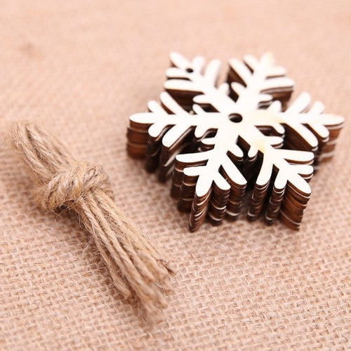 Christmas 10 Pieces DIY Wooden Pendant Ornaments