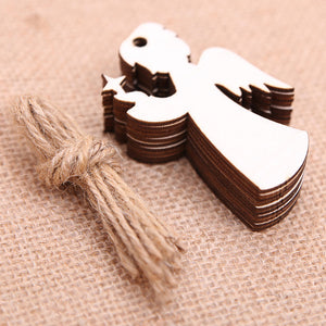 Christmas 10 Pieces DIY Wooden Pendant Ornaments