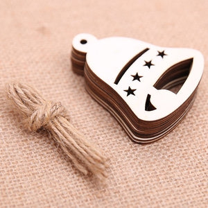 Christmas 10 Pieces DIY Wooden Pendant Ornaments