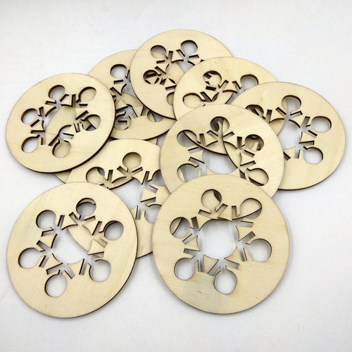 Christmas 10Pcs Wood Craft Ornament DIY Christmas