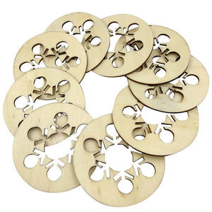 Christmas 10Pcs Wood Craft Ornament DIY Christmas