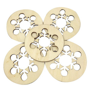 Christmas 10Pcs Wood Craft Ornament DIY Christmas