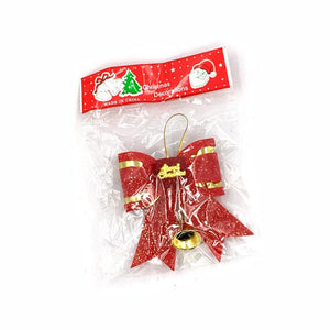 Christmas 5 X Red and Gold Christmas Tree Bows Bow