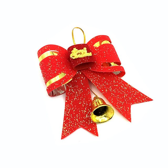 Christmas 5 X Red and Gold Christmas Tree Bows Bow