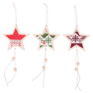 Christmas Christmas decoration wooden five-pointed