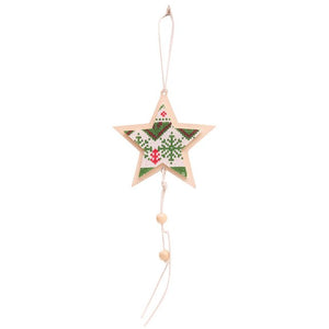 Christmas Christmas decoration wooden five-pointed