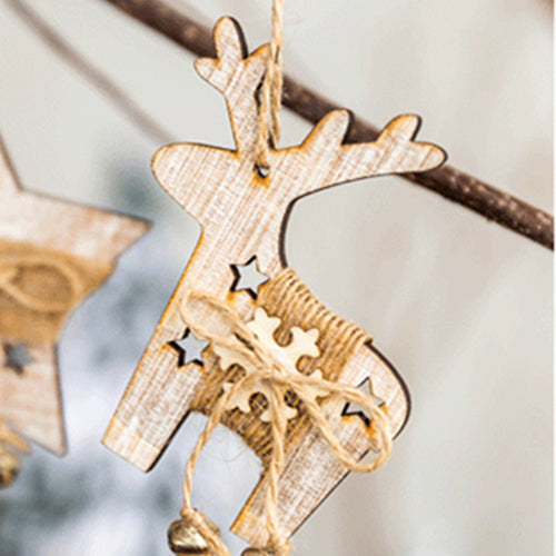 Christmas Decor Gifts Wooden Ornament Room Pendant