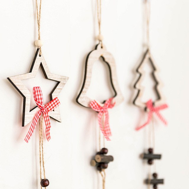 Christmas Decor Gifts Wooden Ornament Room Pendant