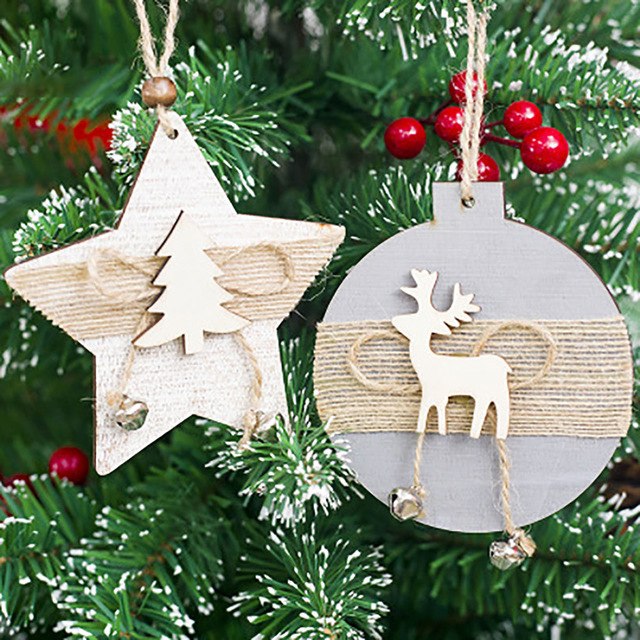 Christmas Ornament Snowflake Wood Embellishments