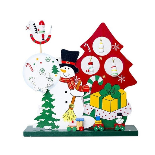 Christmas Snowman Wooden Home Decorative Xmas