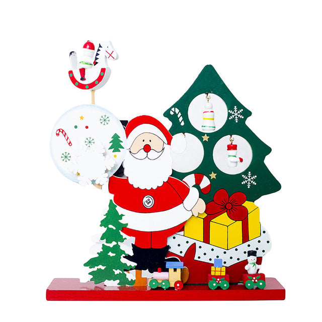 Christmas Snowman Wooden Home Decorative Xmas