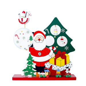 Christmas Snowman Wooden Home Decorative Xmas