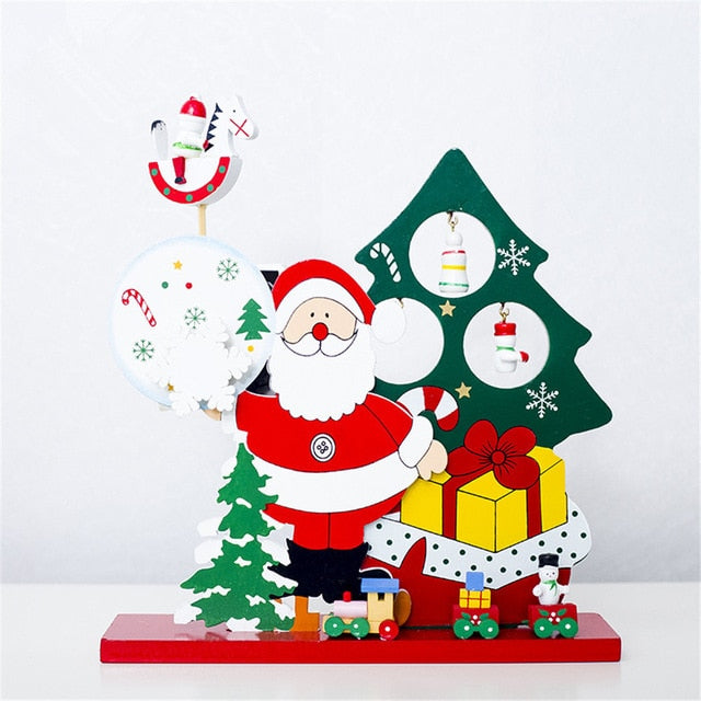 Christmas Snowman Wooden Home Decorative Xmas