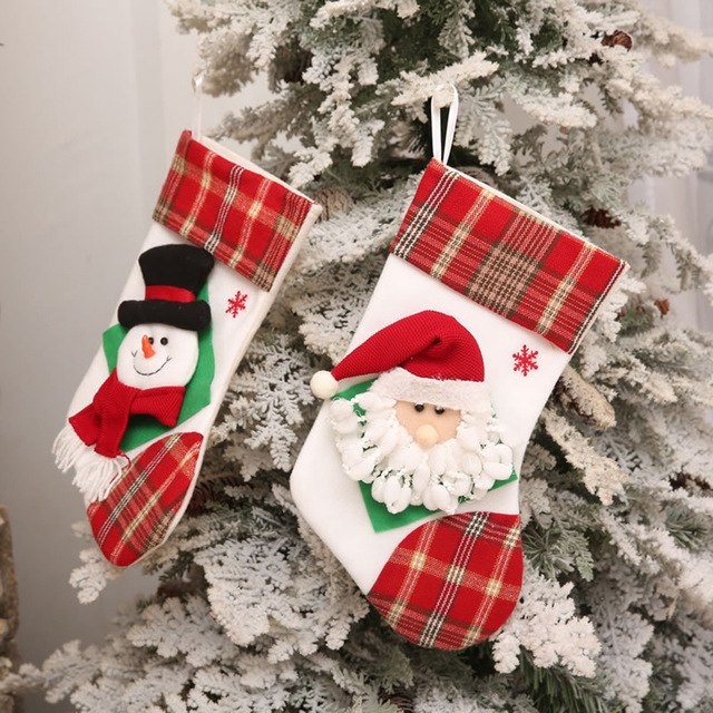 Christmas Sock Gift Bag Cloth Xmas Tree Hanging