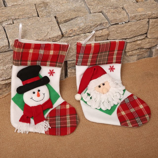 Christmas Sock Gift Bag Cloth Xmas Tree Hanging