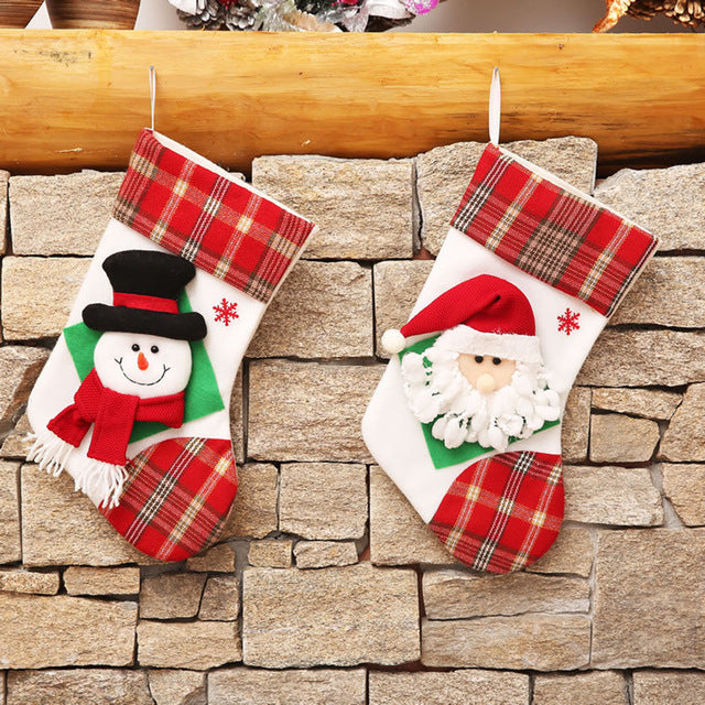 Christmas Sock Gift Bag Cloth Xmas Tree Hanging