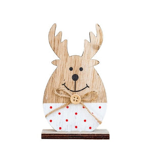 Christmas Wooden Baubles Gift Cute Elk Desktop