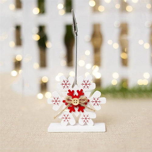 Creative Christmas Ornament Wooden Business Card