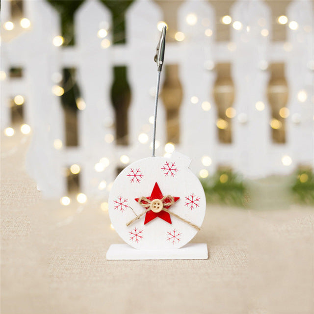 Creative Christmas Ornament Wooden Business Card