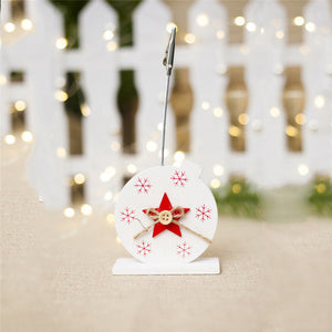 Creative Christmas Ornament Wooden Business Card