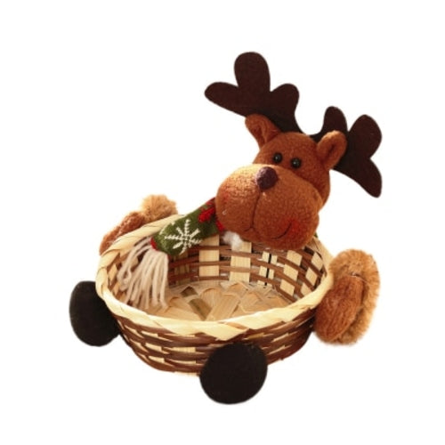 Cute Christmas Candy Storage Bamboo Xmas Gift