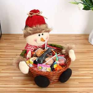 Cute Christmas Candy Storage Bamboo Xmas Gift
