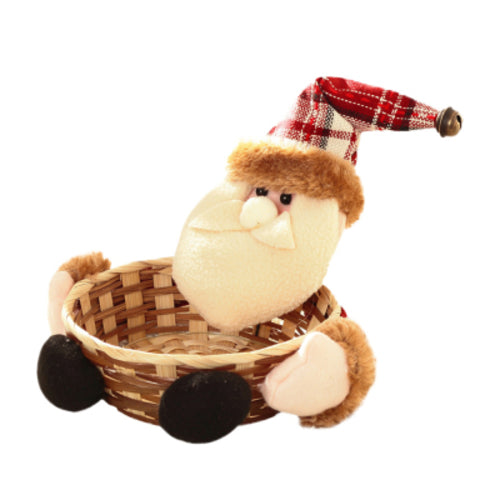 Cute Christmas Candy Storage Bamboo Xmas Gift