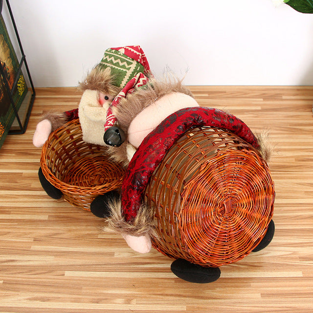 Cute Christmas Candy Storage Bamboo Xmas Gift