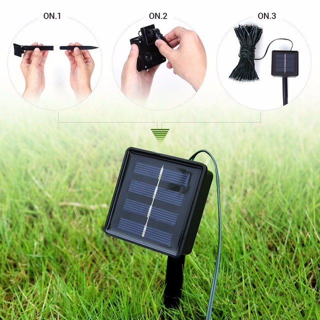 Easy To Carry 100LED Solar/Battery Light Outdoor