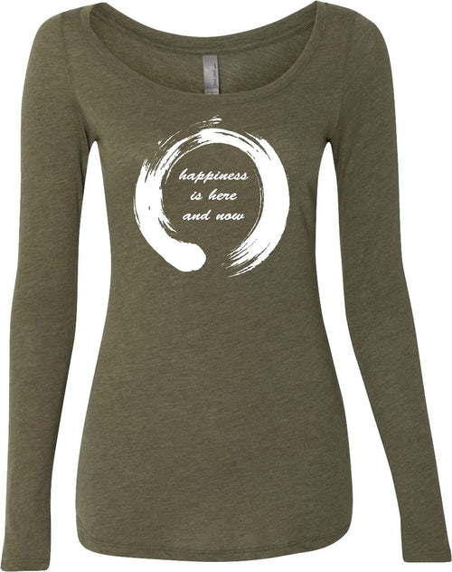 Womens Yoga T-shirt Enso Happiness Lightweight