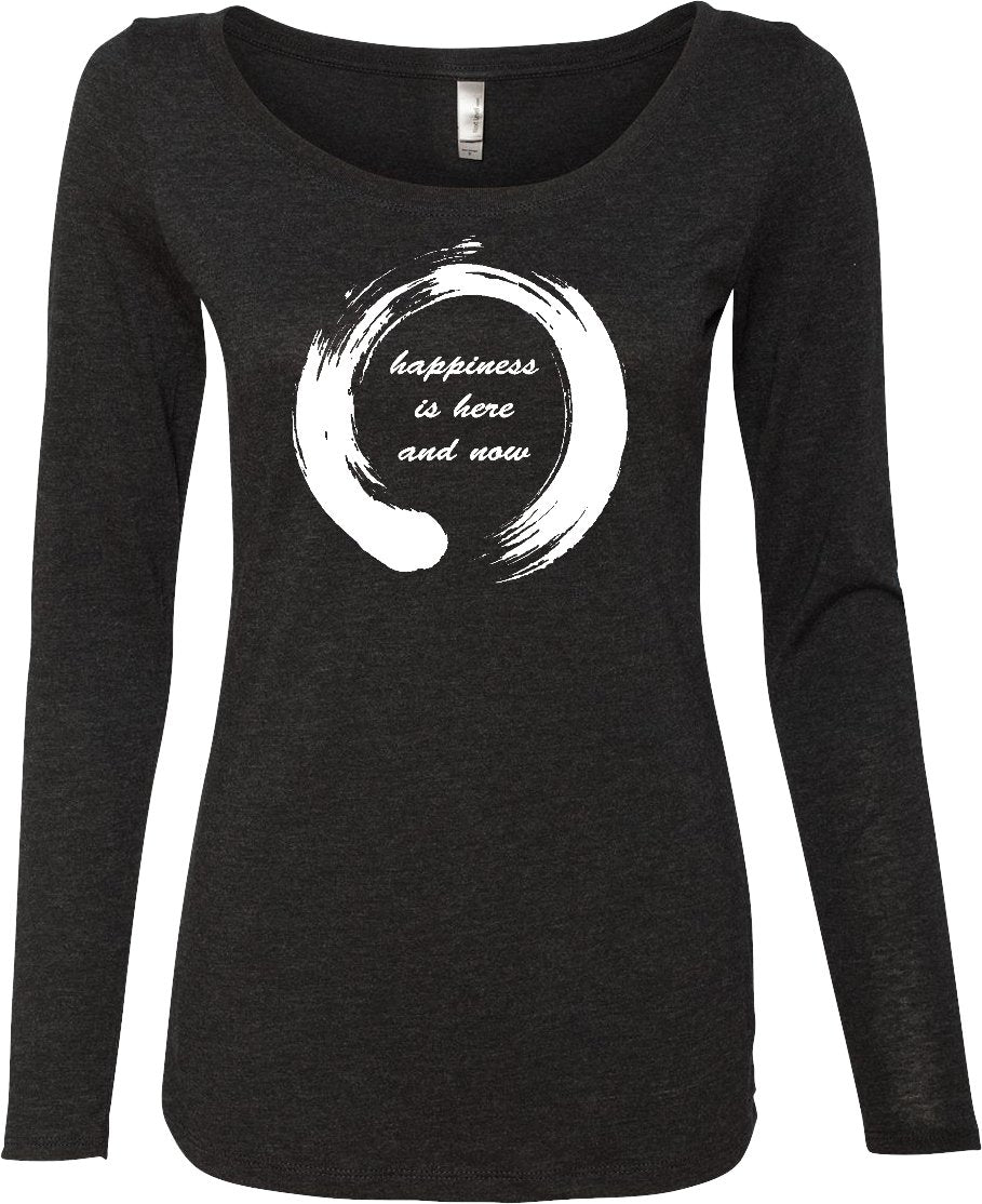 Womens Yoga T-shirt Enso Happiness Lightweight