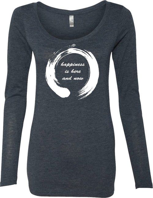 Womens Yoga T-shirt Enso Happiness Lightweight