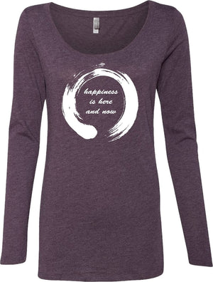 Womens Yoga T-shirt Enso Happiness Lightweight