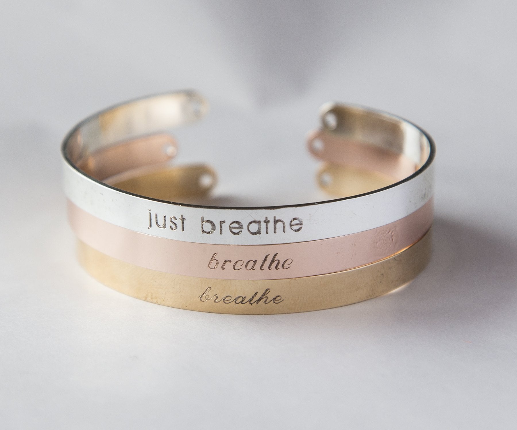 Just Breathe Bracelet, Yoga Gift, Just Breathe