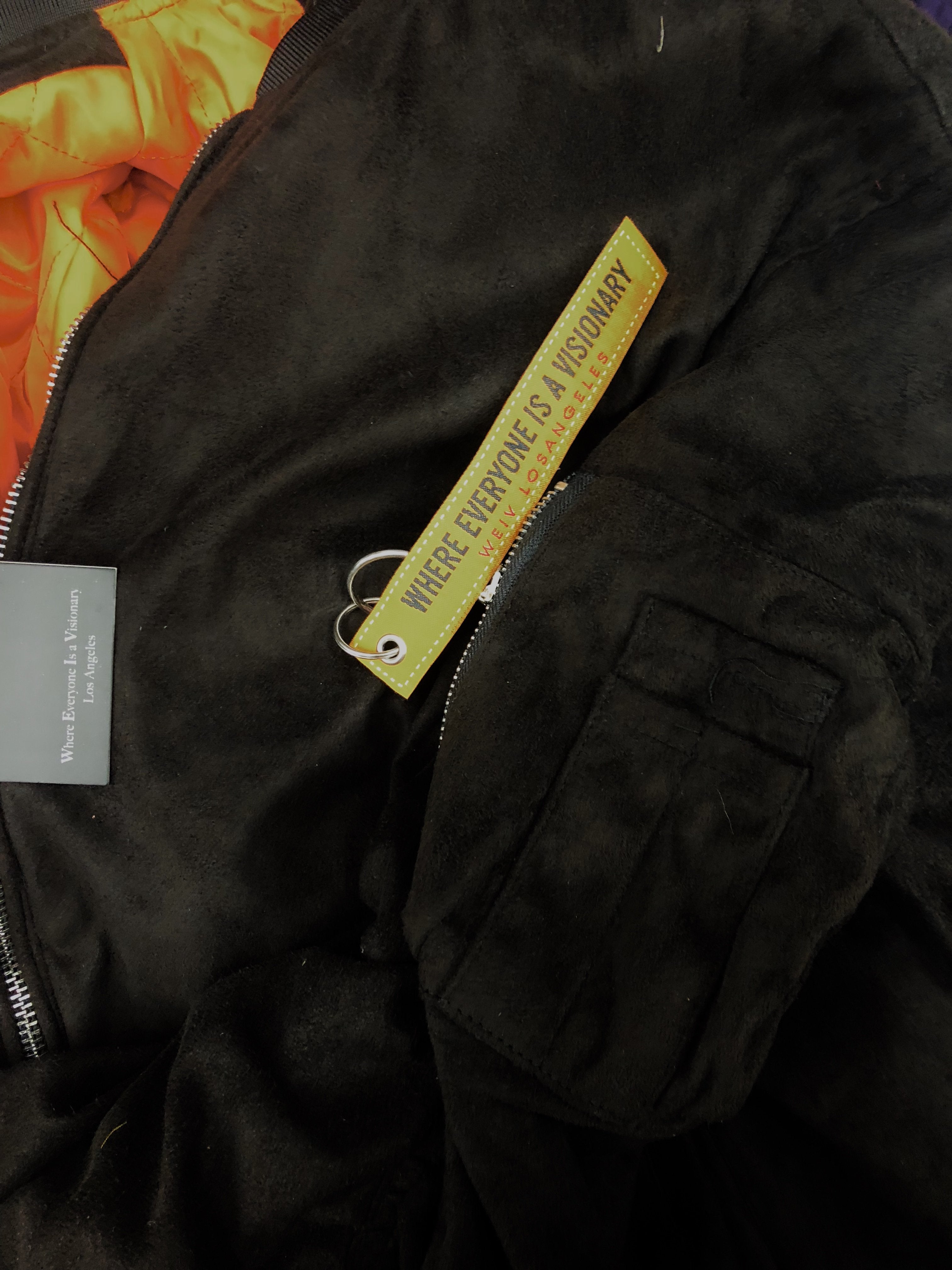 FAUX SUEDE BOMBER- BLACK