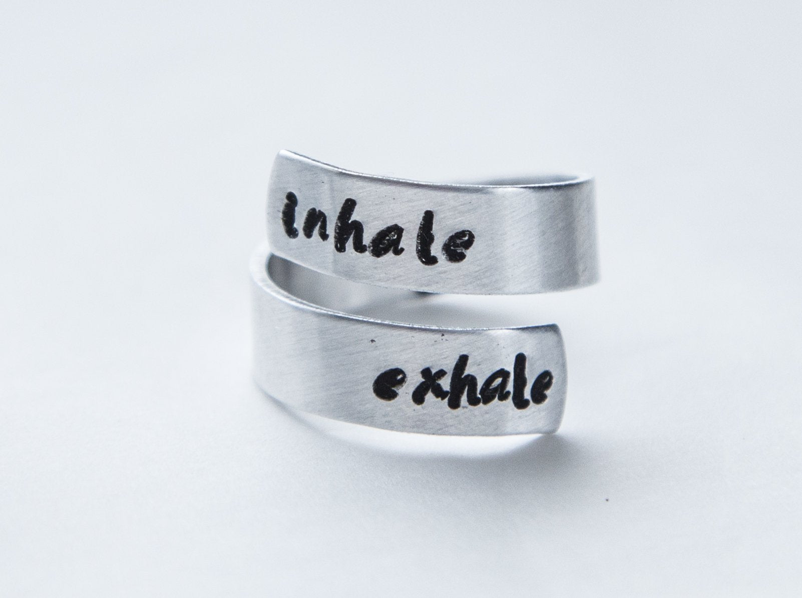 Inhale exhale ring, Yoga ring, yoga lover gift,