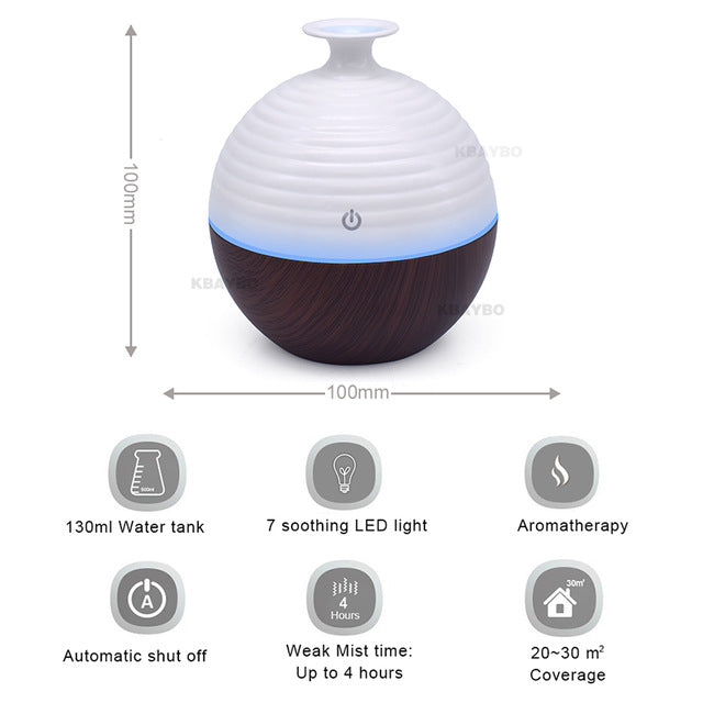 130ml USB Ultrasonic air Humidifier Aroma