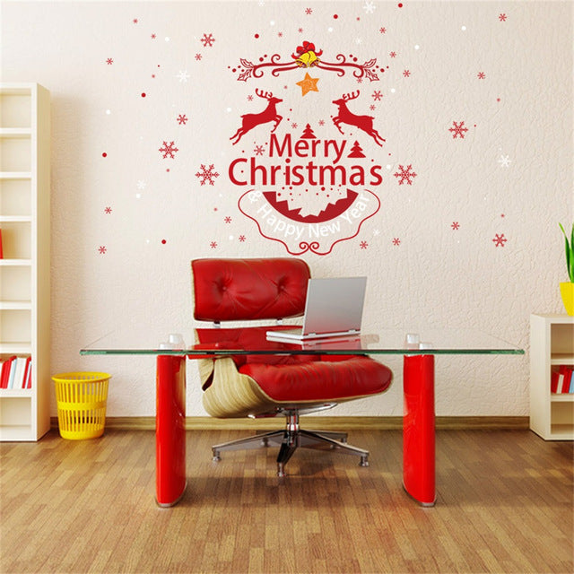 Merry Christmas Home Household Room Wall Sticker