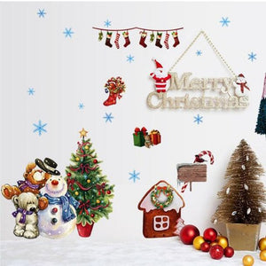 Merry Christmas Household Room Window Wall Sticker
